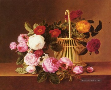Klassische Blumen Werke - dänischen Korb Rosen ledg Johan Laurentz Jensen Blume
